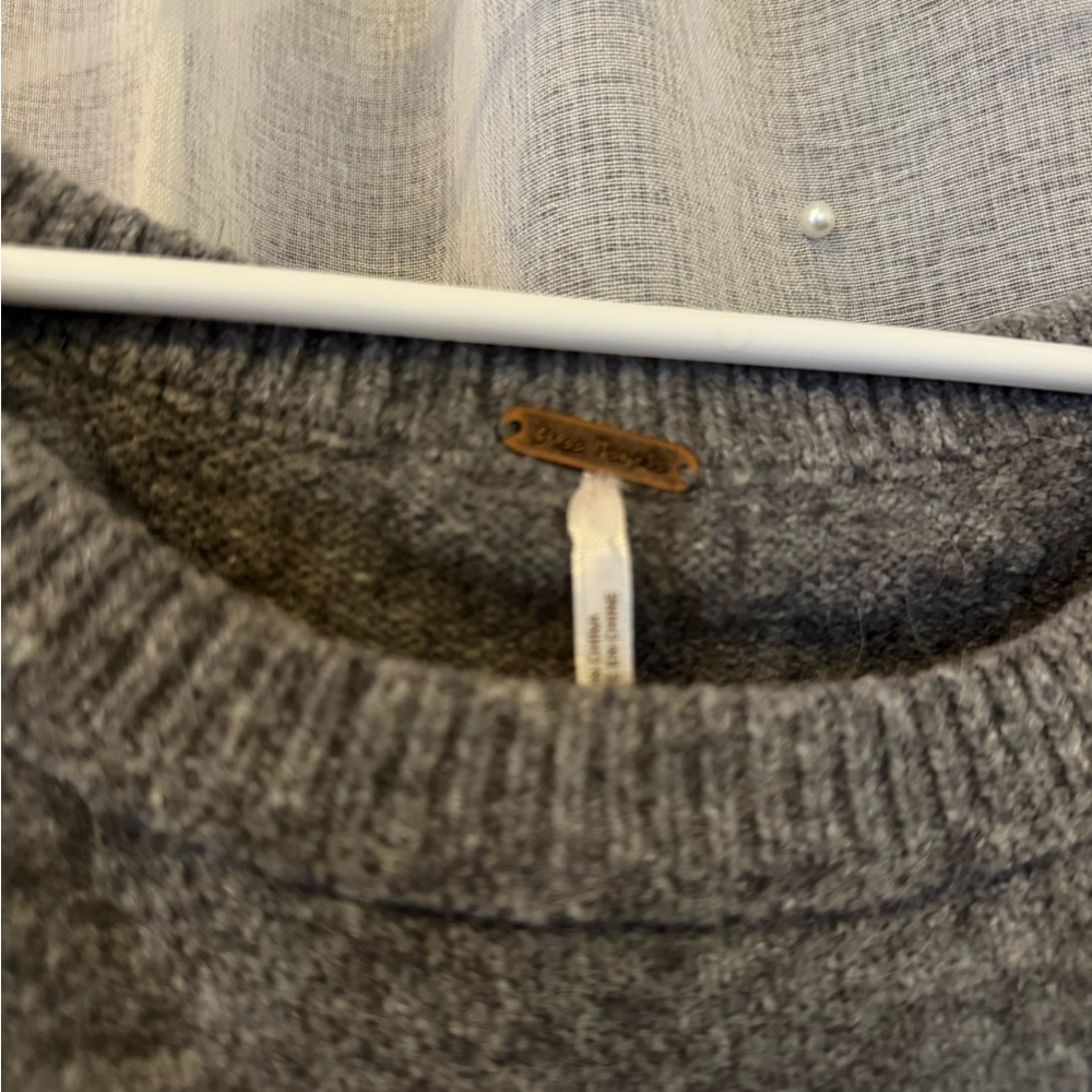 Free People Gray Crew Neck Sweater - Picture 2 of 2